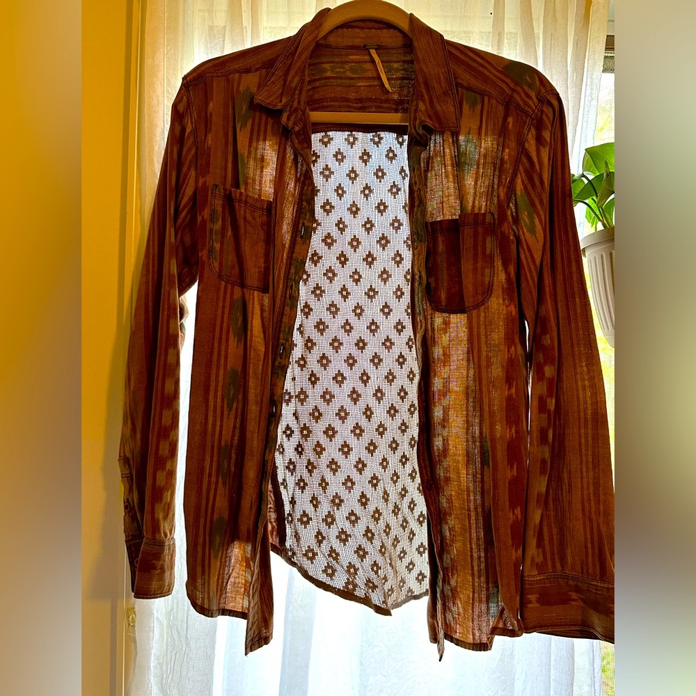 Free People button up or throw over shirt